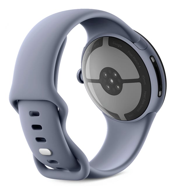 Google Pixel Watch 4 AMOLED 45 mm Digital Pekskärm 4G Blå Wi-Fi GPS