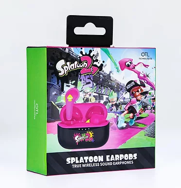 OTL Technologies Nintendo Spatoon 2 Hovedtelefoner Trådløs I ørerne Opkald/musik Bluetooth Sort, Rød