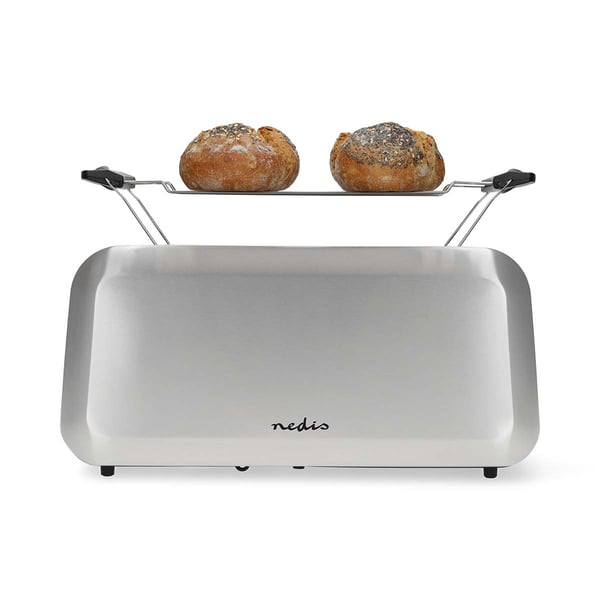 Miniatyrbillede 3 af 15: Nedis KABT400AL brødrister 7 4 skive(r) 1450 W Sølv