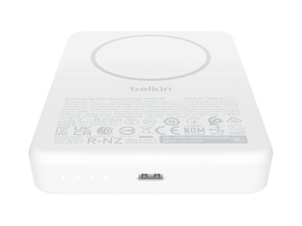Belkin BPD015HQWH powerbank 10000 mAh Trådløs opladning Hvid