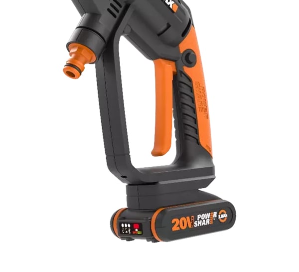 WORX WG620E højtryksrenser Kompakt Batteri 120 l/t Sort, Orange