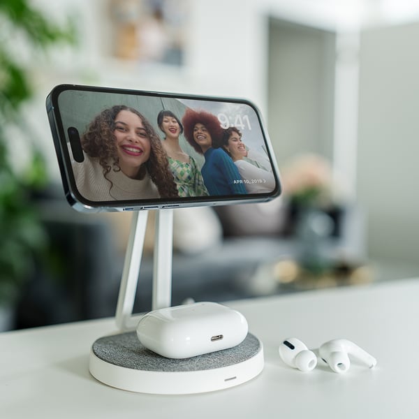 Miniatyrbillede 2 af 8: XLayer MagFix Pro 2 Headset, Smartphone Grå, Hvid USB Trådløs opladning Indendørs