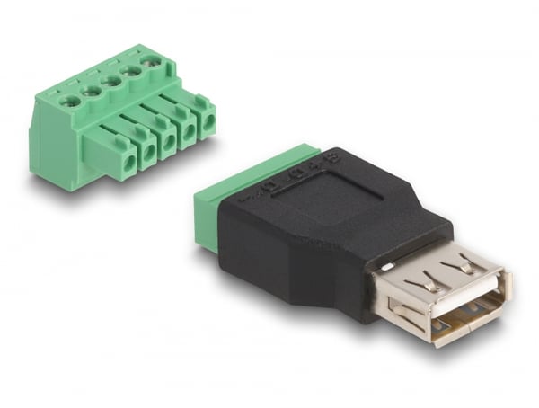 DeLOCK 65973 kabel kønsskifter USB 2.0 Type-A 1 x 5 pin Sort, Grøn DeLOCK 65973 kabel kønsskifter USB 2.0 Type-A 1 x 5 pin Sort, Grøn