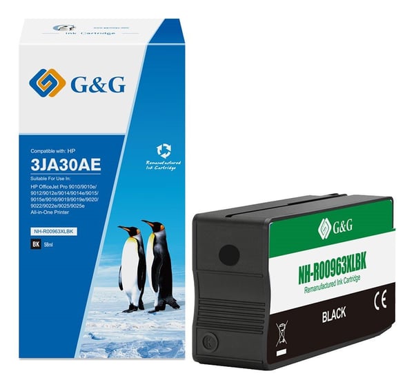 G&G-kompatibelt bläck/bläckpatron med 3JA30AE, NH-R00963XBK (P), svart, 2000 sidor