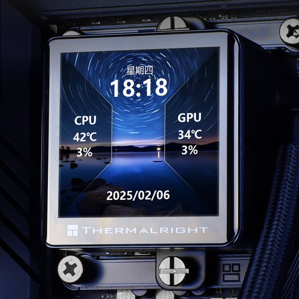 Thermalright Frozen Vision 360 ARGB BLACK V2 Processor Allt-i-ett vätskekylare 12 cm Svart 1 styck