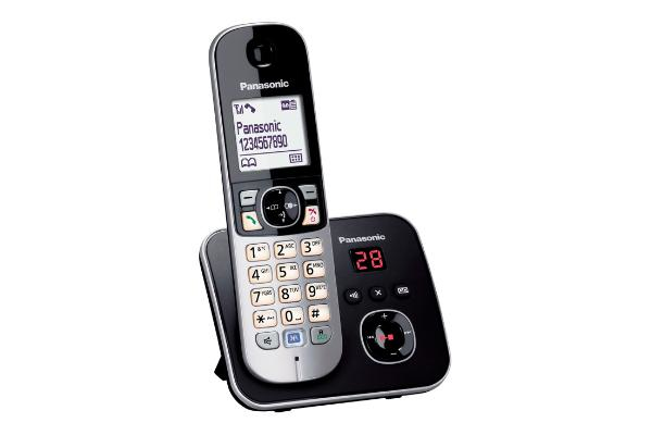 Miniatyrbild 3 av 3: Panasonic KX-TG6821 DECT-telefon Namn och uppringnings-ID Svart, Silver