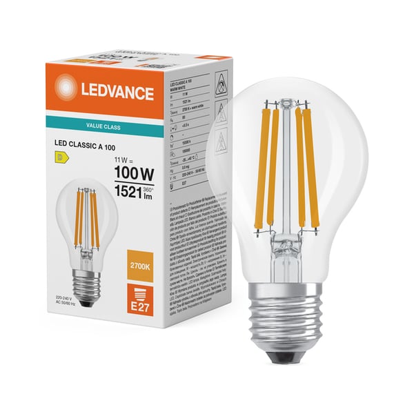 Ledvance LED LAMPE 11W 827 KLAR E27 / LEDVAN LED CLASSIC A P 4099854465833