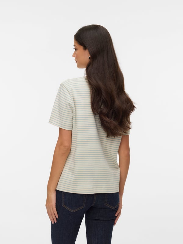 Vero Moda AWJADA T-Shirt,10304587,S Rund krave Kort ærme Bomuld
