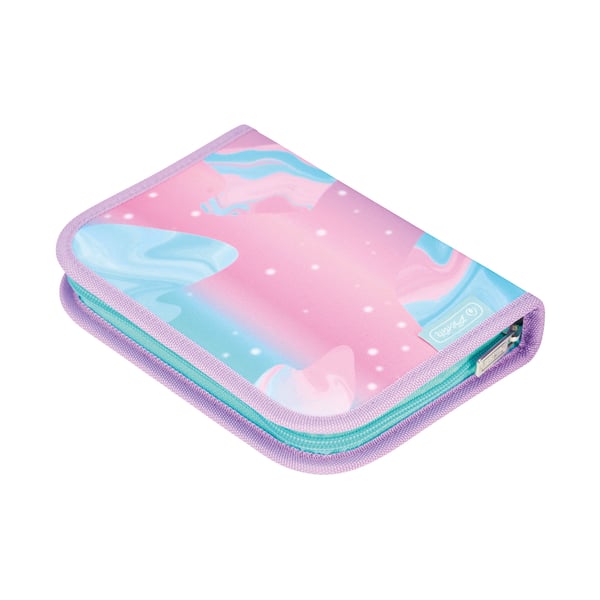 Herlitz FiloActive XL Plus Ocean Lights skolväskekombination Flicka Polyester Blå, Rosa