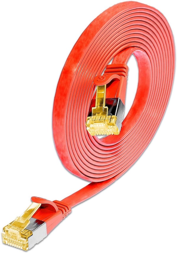 SLIM Patchcords Slim U/FTP netværkskabel Rød 0,25 m Cat6a U/FTP (STP)