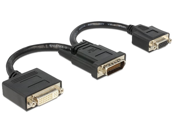 DeLOCK 65555 videokabel adapter 0,2 m DMS DVI-I Sort
