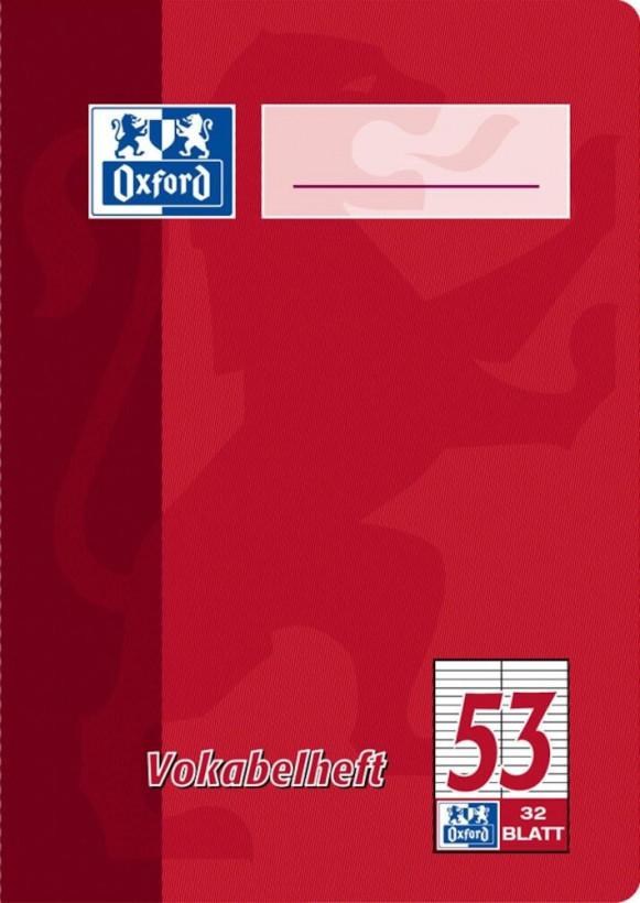 Oxford 100050398 blok og notesblok A6 Rød