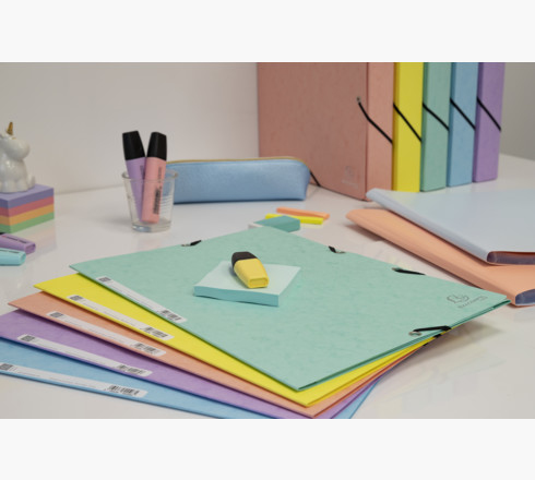 Exacompta 55560E folder Pressboard Forskellige farver, Blå, Koral, Grøn, Mauve, Gul A4