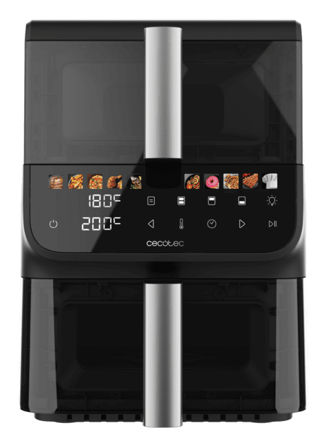 Cecotec Cecofry DuoLevel 10000 DuoSize Window Dubbel 10 l Fristående 2000 W Varmluftsfritös Svart