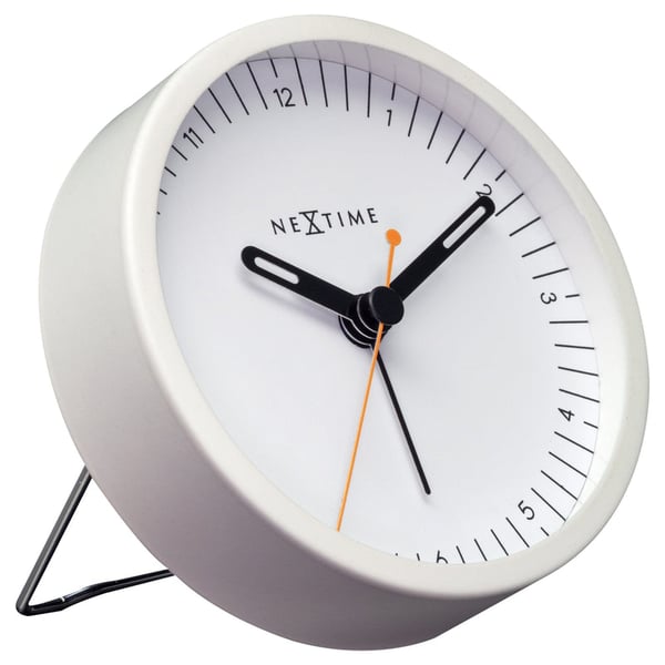 NeXtime Small Mekanisk vækkeur Hvid