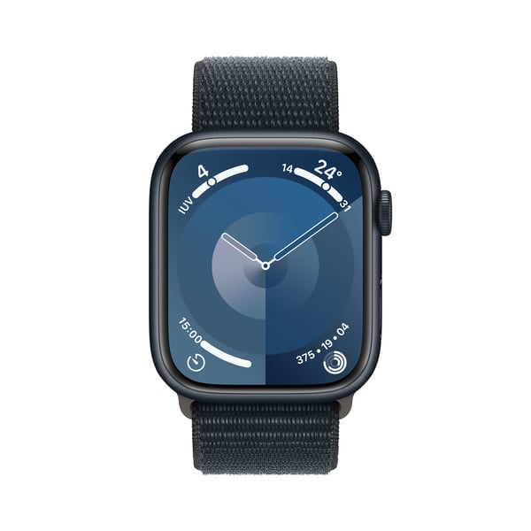 Miniatyrbillede 5 af 5: Apple Watch Series 9 45 mm Digital 396 x 484 pixel Berøringsskærm 4G Sort Wi-Fi GPS (satellit)