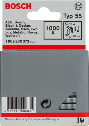 Bosch 1609200373 Hæftepakker 1000 hæfteklammer