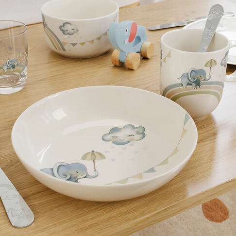 Villeroy & Boch 1486742752 spisetallerken Suppetallerken Rund Porcelæn Flerfarvet, Hvid 1 stk