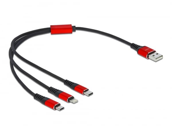 DeLOCK 86708 USB-kabel USB 2.0 0,3 m USB A Sort, Rød
