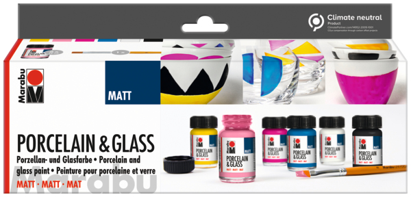 Marabu 1116000000087 vandbaseret maling Sort, Grøn, Lyserød, Hindbærfarve, Hvid, Gul 15 ml Flaske 6 stk