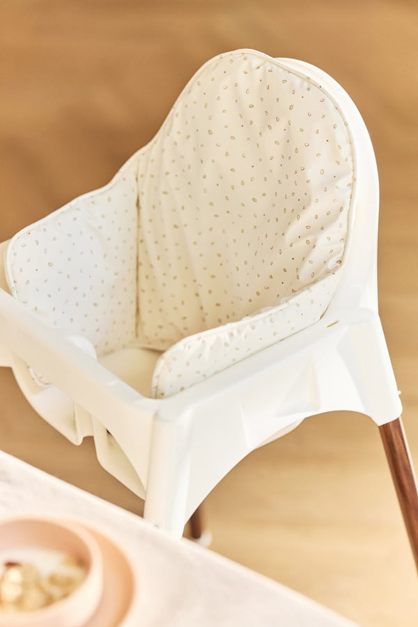 Miniatyrbillede 5 af 6: Jollein 561-531-68105 barnestol tilbehør Afdækning til høj stol Beige, Hvid
