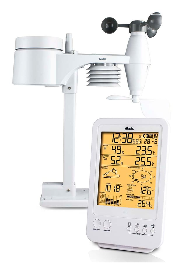 Miniatyrbillede 1 af 20: Alecto WS-4800 digital vejrstation Hvid LCD Batteri
