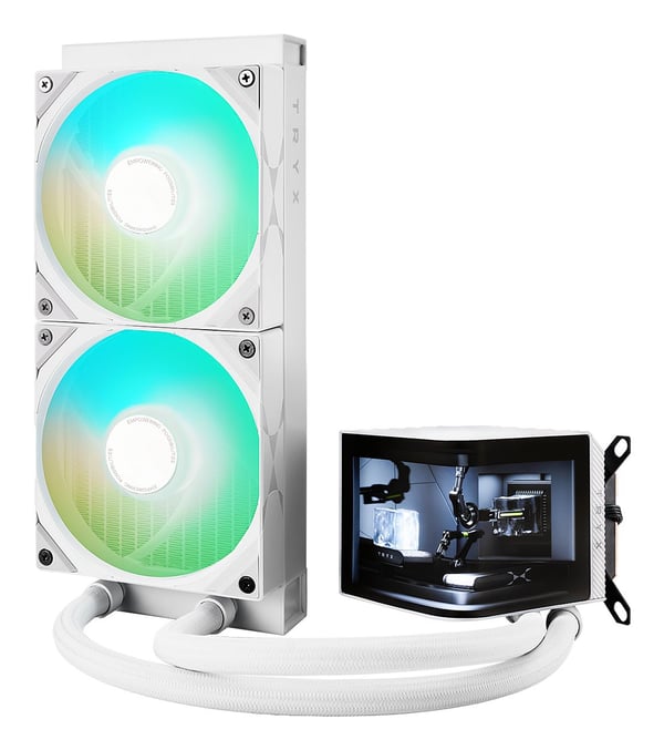 TRYX PANORAMA ARGB 240 Processor Væskekølingssæt 12 cm Hvid 1 stk