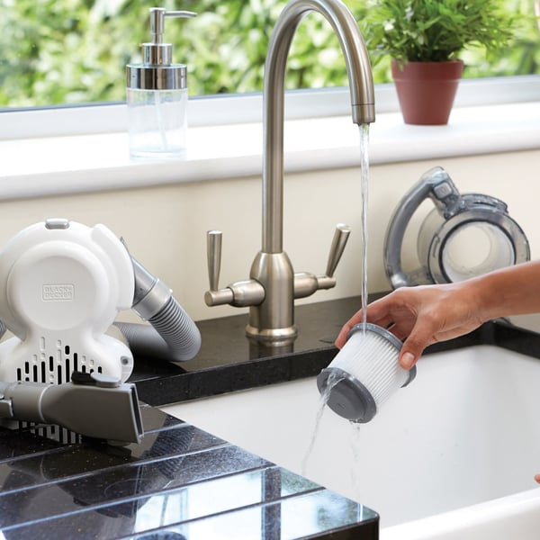 Black & Decker PD1820L-QW håndholdt støvsuger Krom Poseløs