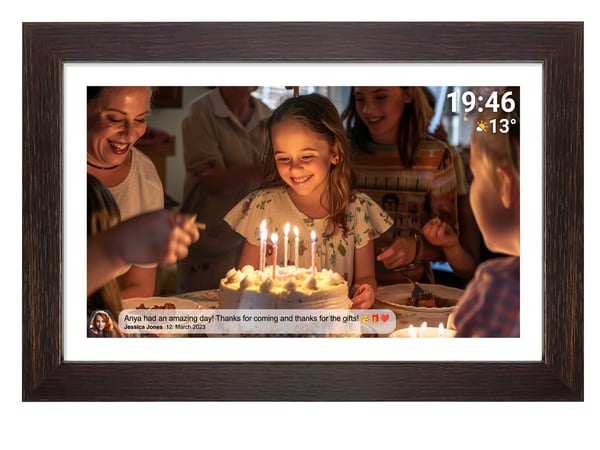 Miniatyrbillede 2 af 7: Denver PFF-1543DW digital fotoramme Brun 39,6 cm (15.6") Berøringsskærm Wi-Fi