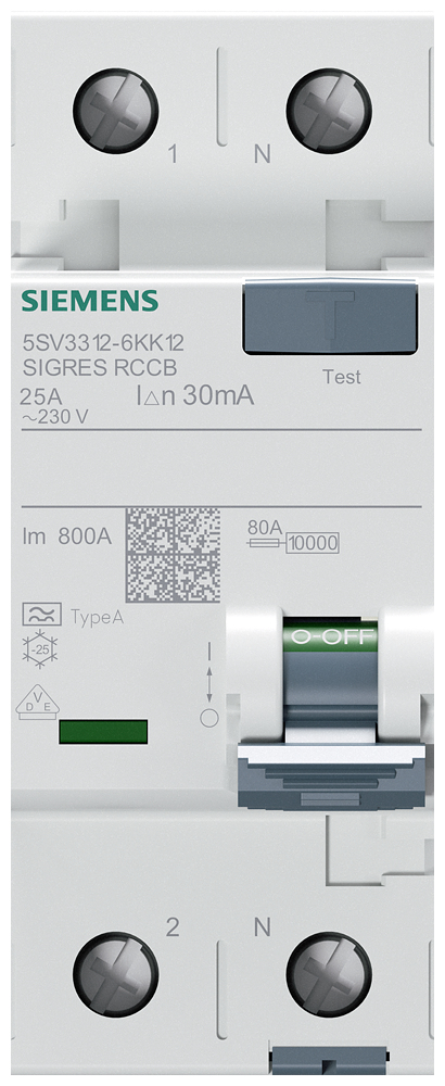 Siemens 5SV3312-6KK12 strömbrytare 2P