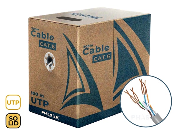 Miniatyrbillede 6 af 10: Phasak PHR 6100 netværkskabel Grå 100 m Cat6 U/UTP (UTP)