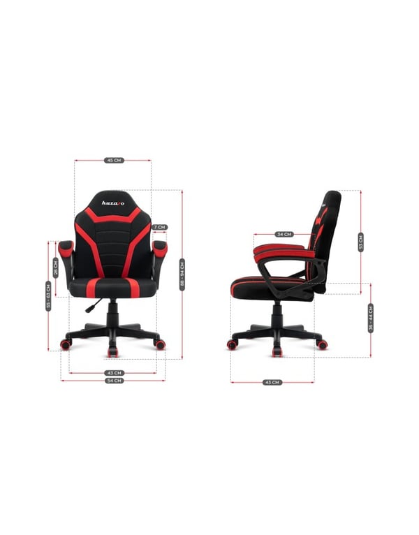 Huzaro Ranger 1.0 Red Mesh Tasapohjainen istuin Verkotettu selkänoja