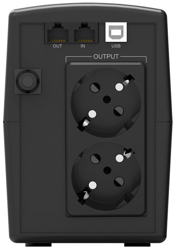 Miniatyrbillede 3 af 3: PowerWalker VI 600 STL UPS-enhed Interaktivt indgangsstik 0,6 kVA 360 W 2 AC stikkontakt(er)