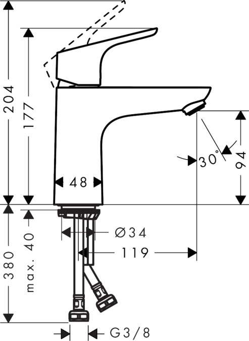 Miniatyrbillede 3 af 3: Hansgrohe Focus Krom