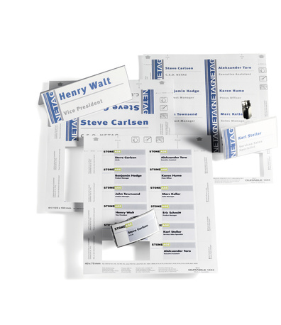 Miniatyrbillede 3 af 3: Durable Badge insert 60x90 mm Hvid