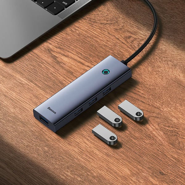Pikkukuva 5 / 5: Baseus UltraJoy 5-Port Langallinen USB 3.2 Gen 1 (3.1 Gen 1) Type-C Harmaa