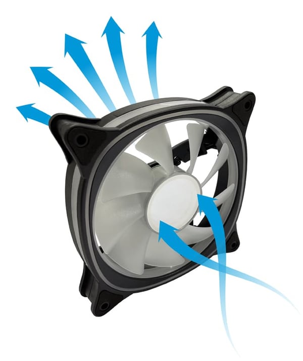 LC-Power LC-CF-120-ARGB-KIT-B kylsystem för dator Datorväska Fan 12 cm Svart 1 styck