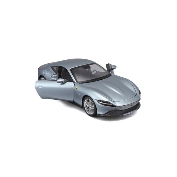 Miniatyrbillede 5 af 12: BBURAGO Ferrari Roma 1:24 grau Sportsbil model Formonterede