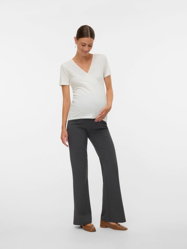 Miniatyrbillede 7 af 7: Vero Moda 5715832983852 Bluse V-hals Kort ærme Bomuld, Elastin