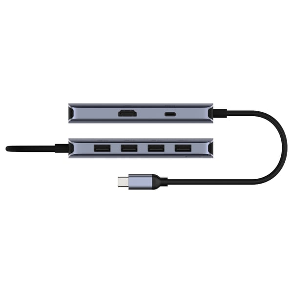 Cudy UH500 dockingstation USB 3.2 Gen 1 (3.1 Gen 1) Type-C Grå, Sølv