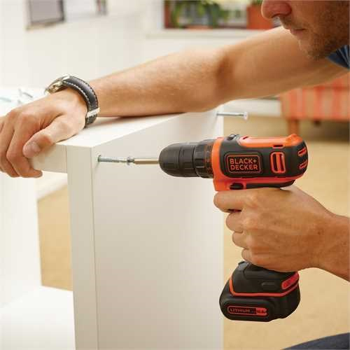 Black & Decker BDCDD12K1-QW bor 550 rpm Sort, Orange