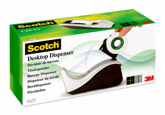 Miniatyrbillede 3 af 3: Scotch 7100045591 tapeholder Plast Sort, Grå