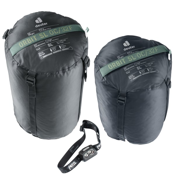 Deuter Orbit SL 0C/32F Aikuinen Muumiopussi Kangas, Polyeetterisulfoni (PES), Repeytymisen kestävä ripstop Vihreä