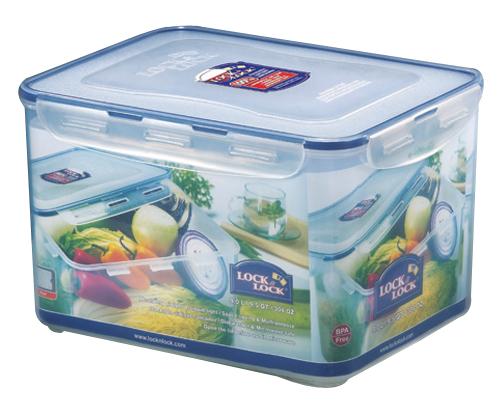 Lock & Lock HPL838 enhed til madopbevaring Rektangulær Kasse 9 L Blå, Transparent
