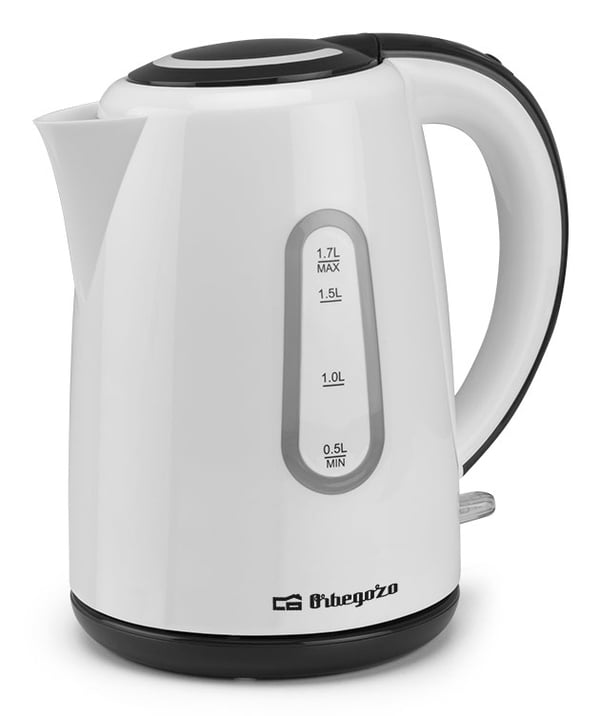 Miniatyrbillede 1 af 7: Orbegozo KT 6004 elkedel 1,7 L 2200 W Sort, Hvid