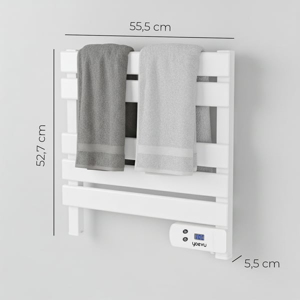 Miniatyrbillede 8 af 8: Yoevu YV-TW150W elektrisk håndklædetørrer 150 W Hvid