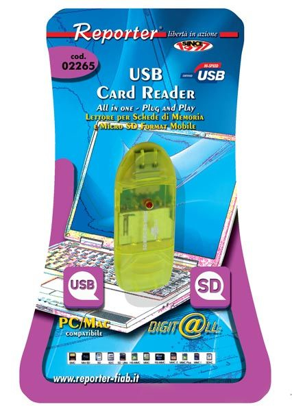 Reporter 2265 kortinlukija USB Vihreä