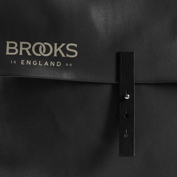 Brooks Brick Lane Pannier Bak Cykelväska 15 l målarduk, Läder Svart