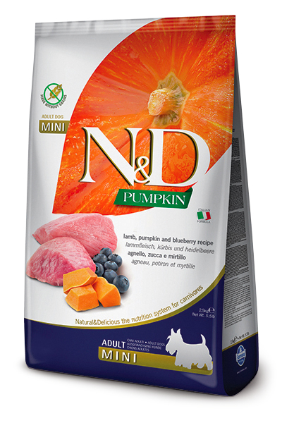 Farmina Pet Food 8010276033277 torrfoder till hund 2,5 kg Vuxen Blåbär, Lamm, Pumpa