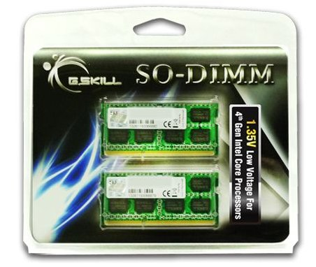 G.Skill 8GB DDR3-1600 muistimoduuli 2 x 4 GB 204-pin SO-DIMM